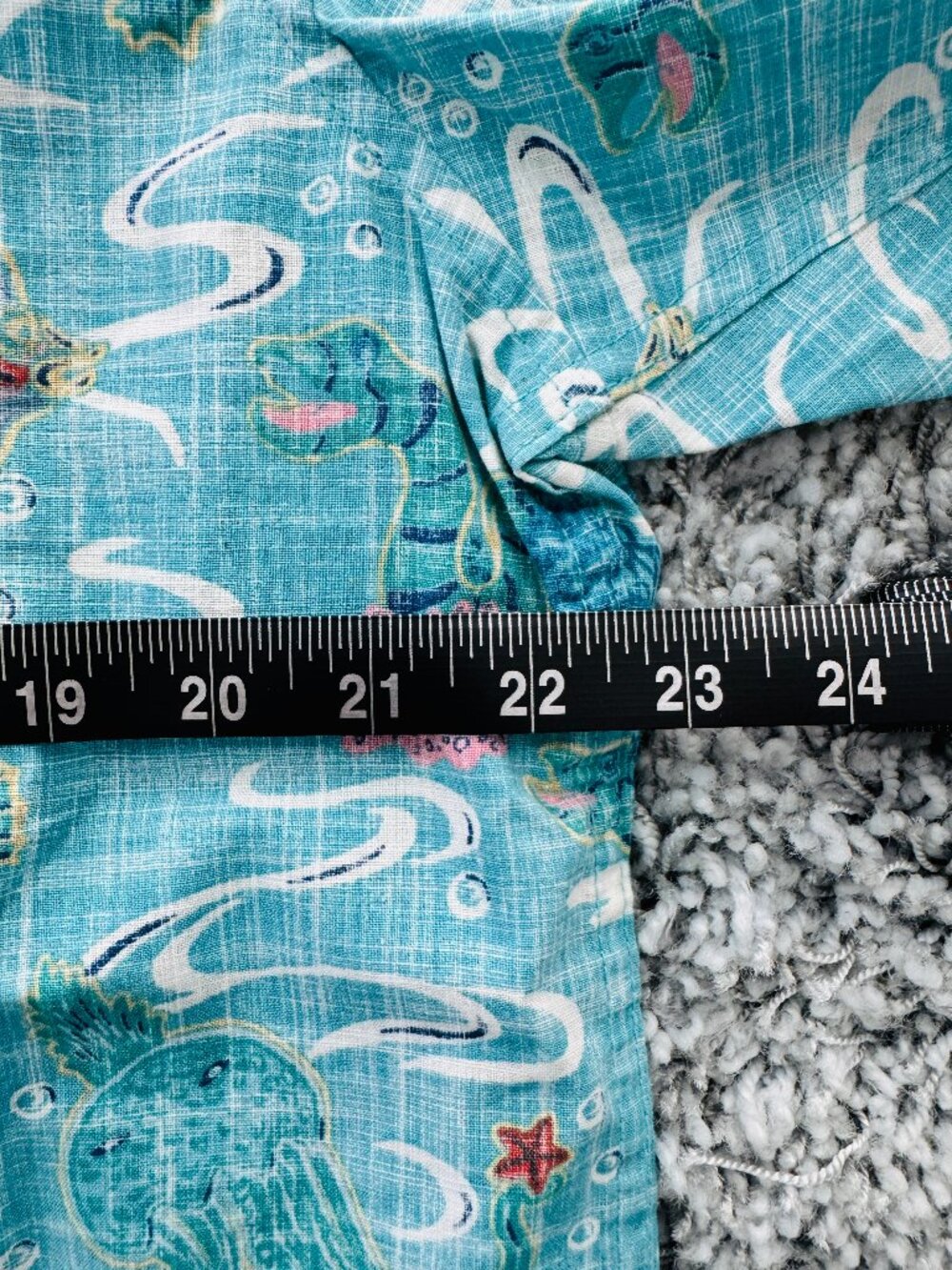 NWT Reyn Spooner Mens Sea Safari Classic Pullover Shirt Maui Blue Hawaiian - Picture 6 of 10